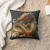 黄金の竜 クッション (ブランケット)