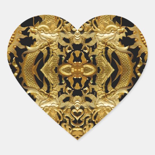 黄金の竜 ハートシール (正面)