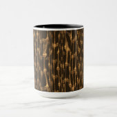 黄金の竹の自然パターン マグカップ (中央)