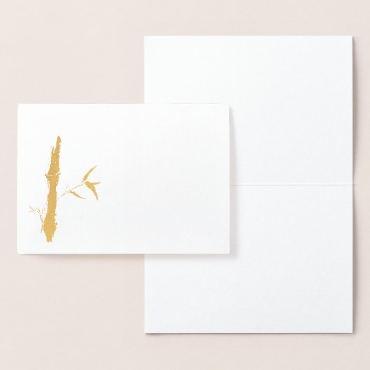 黄金の竹 箔カード (ディスプレー)