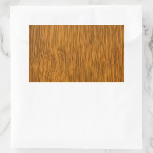 黄金の粗い木のテクスチャの背景 長方形シール (バッグ)