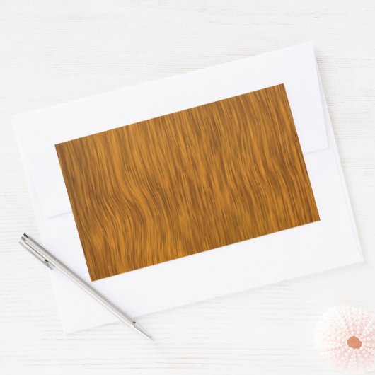 黄金の粗い木のテクスチャの背景 長方形シール (封筒)