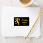 黄金の紋章のライオンの住所ラベル ラベル (インサイチュ)