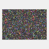 黄金の紙吹雪数々のとカラージェム ラッピングペーパーシート (正面3)