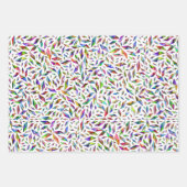 黄金の紙吹雪数々のとカラージェム ラッピングペーパーシート (正面2)