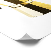 黄金の素朴なマッキネッタイタリアンエスプレッソコーヒー ポスター (角)