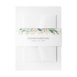 黄金の結婚緑 招待状ベリーバンド