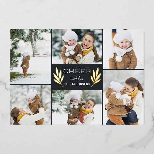 黄金の緑 |フォトコラージュ 箔シーズンカード (正面)