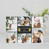 黄金の緑 |フォトコラージュ 箔シーズンカード (立ち正面)