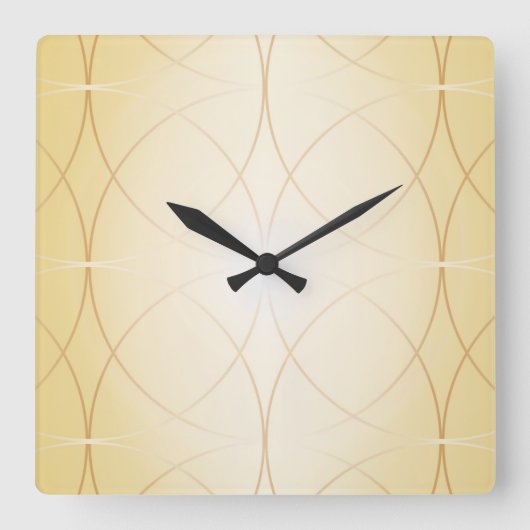 黄金の線 スクエア壁時計 (正面)