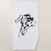 黄金の線 ビーチタオル (正面)