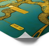 黄金の繁栄と豊かな北斎 ポスター (角)