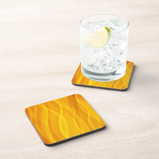 黄金の織り波セット6黄色のコースター コースター (右側)