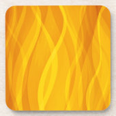 黄金の織り波セット6黄色のコースター コースター (正面)