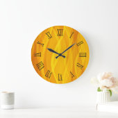 黄金の織波の黄色の壁時計 ラージ壁時計 (ホーム)