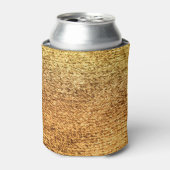 黄金の織物：グラマラスなマクロの背景。 缶クーラー (缶正面)