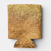 黄金の織物：グラマラスなマクロの背景。 缶クーラー (裏面)