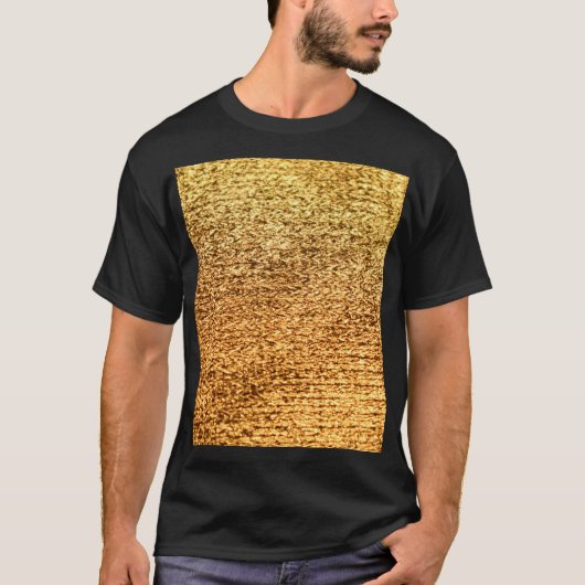 黄金の織物：グラマラスなマクロの背景。 Tシャツ (正面)