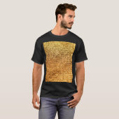 黄金の織物：グラマラスなマクロの背景。 Tシャツ (正面フル)