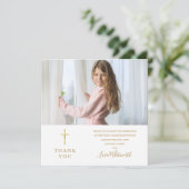 黄金の署名の写真最初の聖餐会 サンキューカード (スタンド正面)