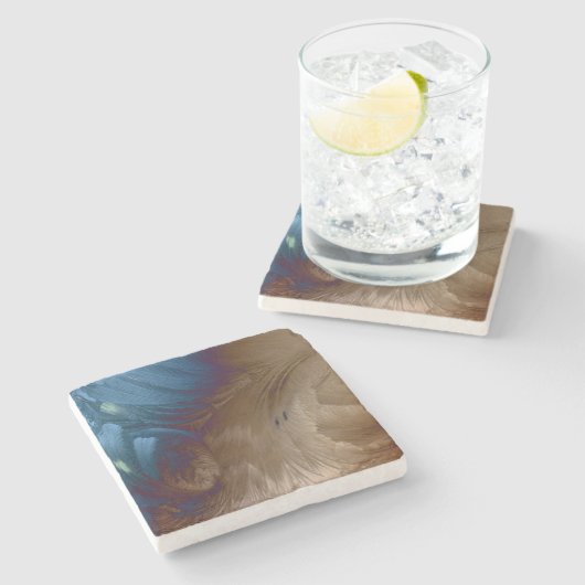 黄金の羽 ストーンコースター (横)