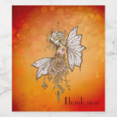 黄金の翼と咲く夢、魔法の妖精 ワインラベル (シングルラベル)