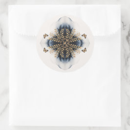 黄金の翼を持つ冬の結婚波 ラウンドシール