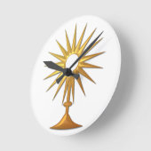 黄金の聖餐式 ラウンド壁時計 (傾斜)