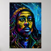 黄金の肌の人 | AIアートポスター ポスター (正面)