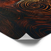 黄金の背景に浮かぶ恋人たちのキス | ヴィンテージ ポスター (角)