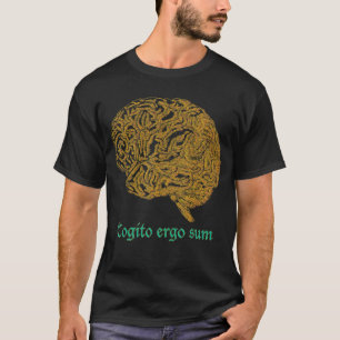 黄金の脳考え私は哲学者De Tシャツ