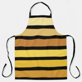黄金の色合いストライプオンブラック エプロン (正面)