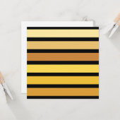 黄金の色合いストライプオンブラック カード (正面/裏面インサイチュ)