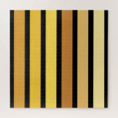 黄金の色合いストライプオンブラック ジグソーパズル (横)