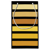 黄金の色合いストライプオンブラック スモールペーパーバッグ (裏面)