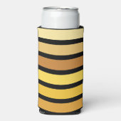 黄金の色合いストライプオンブラック スリム缶クーラー (Seltzer正面)