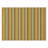 黄金の色合いストライプオンブラック テーブルクロス (正面(横))
