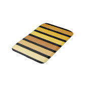 黄金の色合いストライプオンブラック バスマット (アングル)