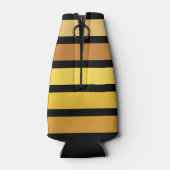 黄金の色合いストライプオンブラック ボトルクーラー (裏面)