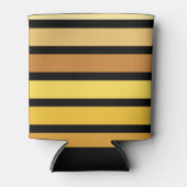 黄金の色合いストライプオンブラック 缶クーラー (正面)