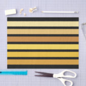 黄金の色合いストライプオンブラック 薄葉紙 (クラフト)