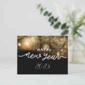 黄金の色調を使用した年賀状 ポストカード (スタンド正面)