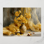 黄金の花々 静物 ホリデー ポストカード (正面)