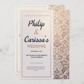 黄金の花で贅沢な草刈り 招待状 (正面/裏面)