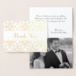 黄金の花のパターン – エレガントデコのモチーフ 箔カード