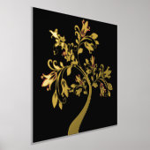 黄金の花の木 箔ポスター (レイダウン)