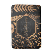 黄金の花の模様 バスマット (正面縦)