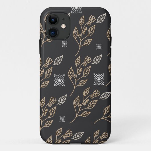 黄金の花の模様 Case-Mate iPhoneケース (裏面)