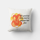 黄金の花を飾る赤蛇» | ユニーク&ラグジュアリー クッション (正面)