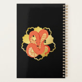 黄金の花を飾る赤蛇» | ユニーク&ラグジュアリー プランナー手帳 (裏面)